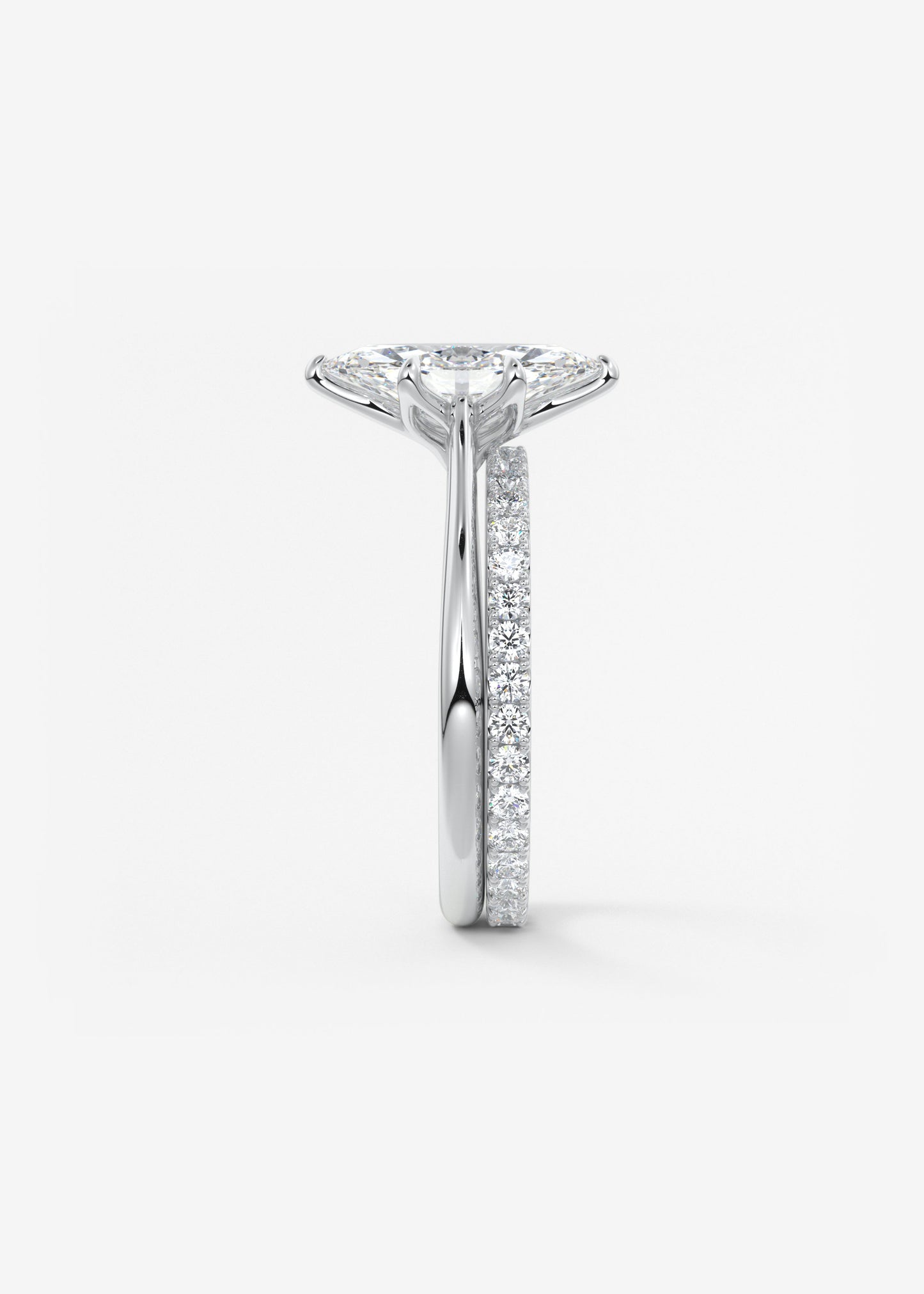 Marquise Cathedral Lab Grown Diamond Engagement Ring
