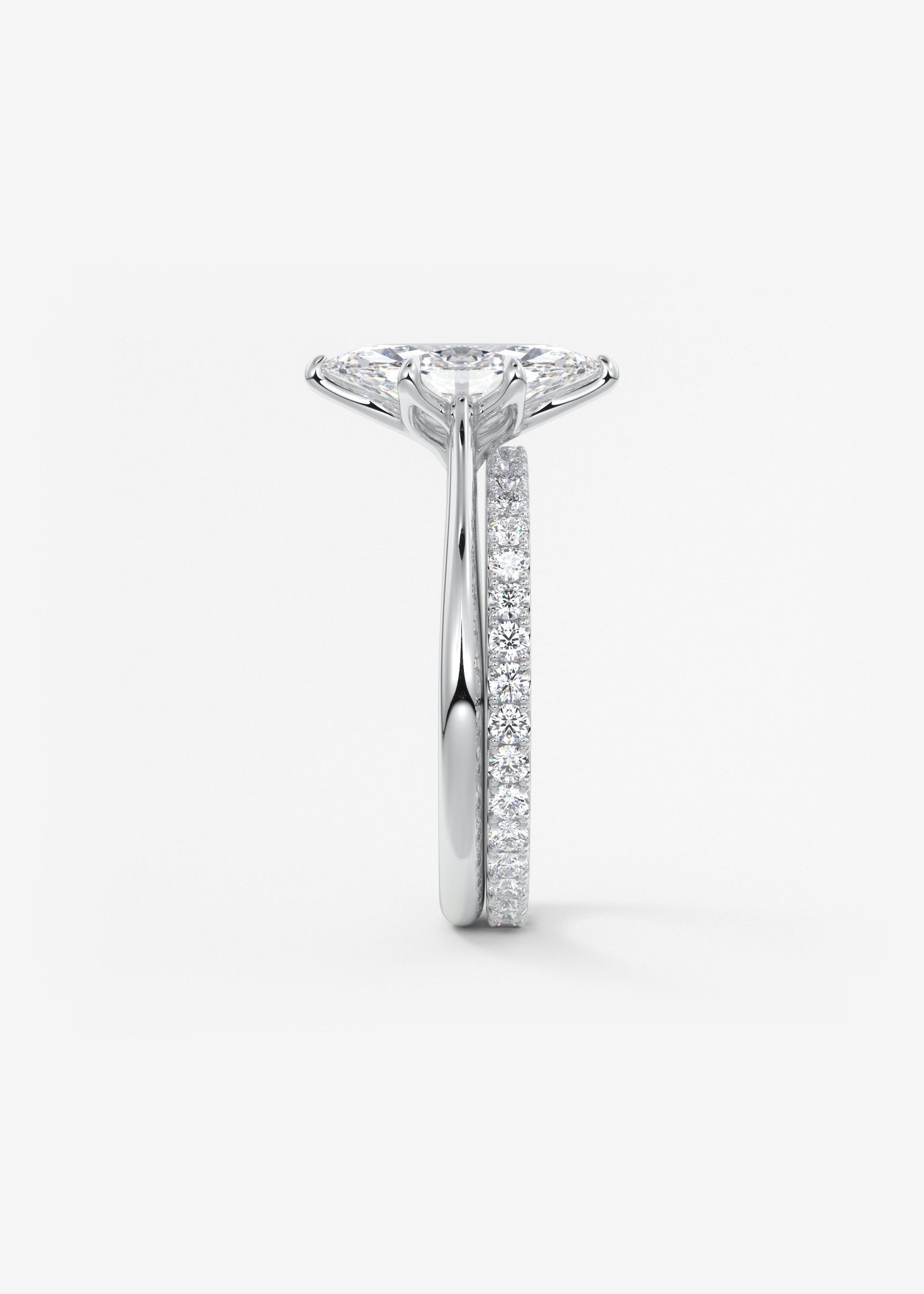 Marquise Cathedral Lab Grown Diamond Engagement Ring