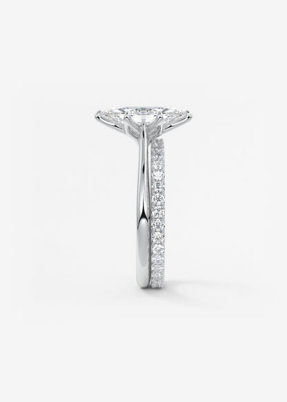 Marquise Cathedral Lab Grown Diamond Engagement Ring