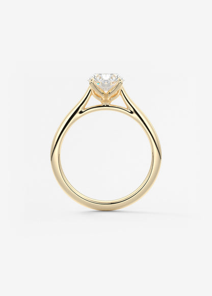 Oval Cathedral Lab Grown Diamond Engagement Ring