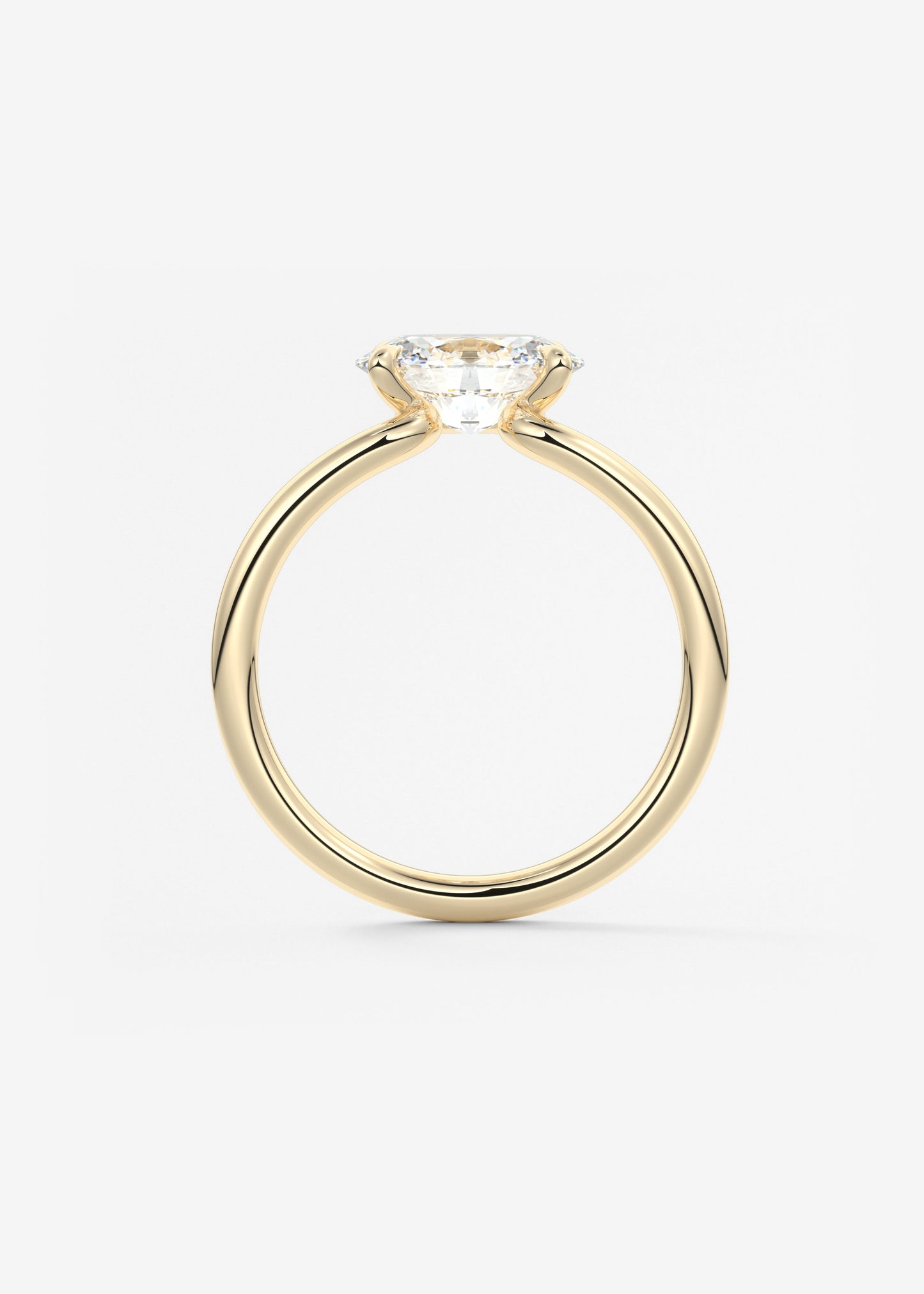 Oval Solitaire Lab Grown Diamond Engagement Ring