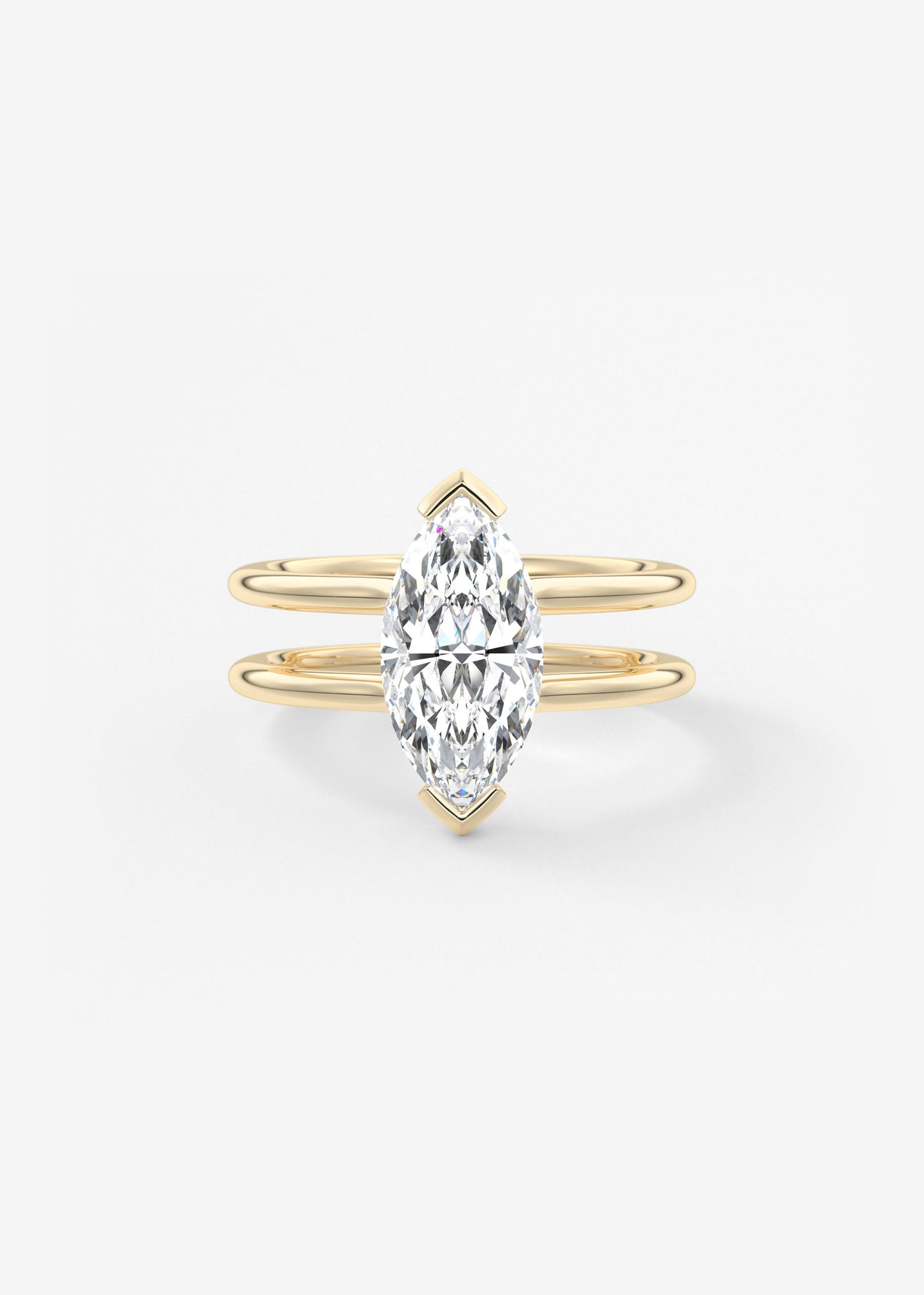 Marquise Cathedral Lab Grown Diamond Engagement Ring