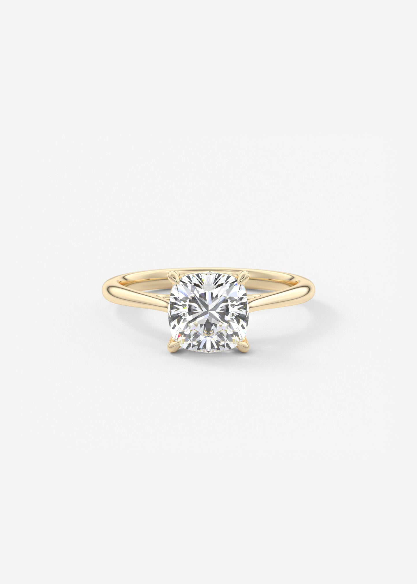 Cushion Cathedral Lab Grown Diamond Engagement Ring