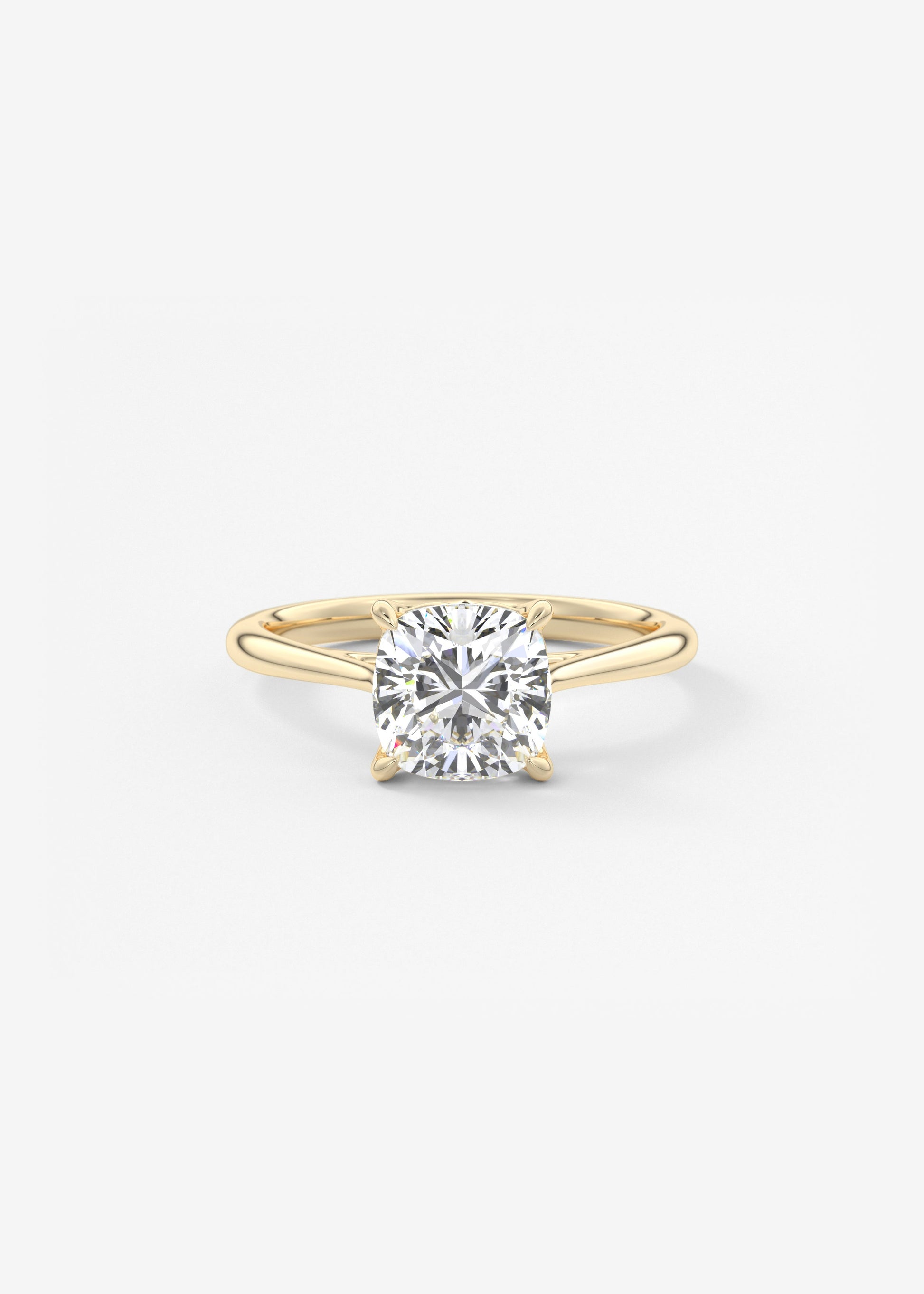 Cushion Cathedral Lab Grown Diamond Engagement Ring