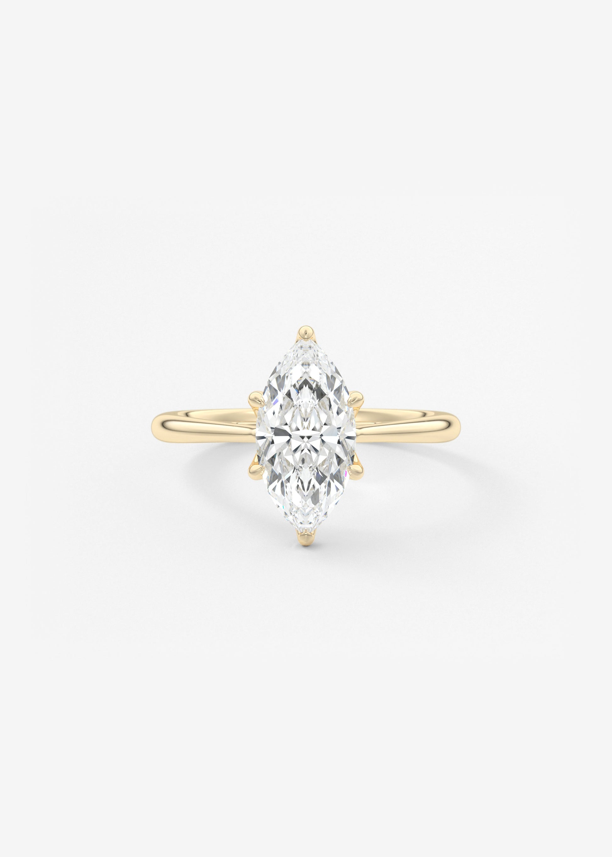 Marquise Cathedral Lab Grown Diamond Engagement Ring