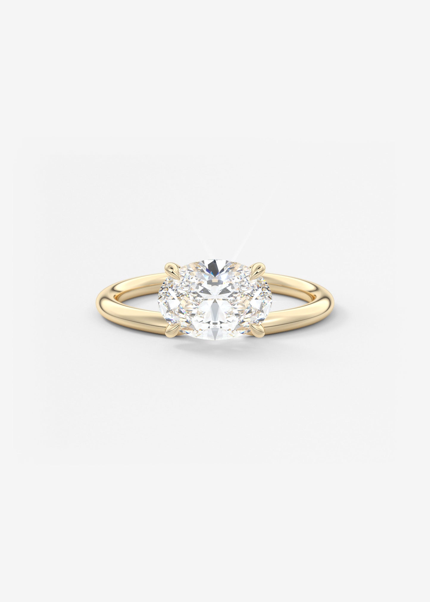 Oval Solitaire Lab Grown Diamond Engagement Ring