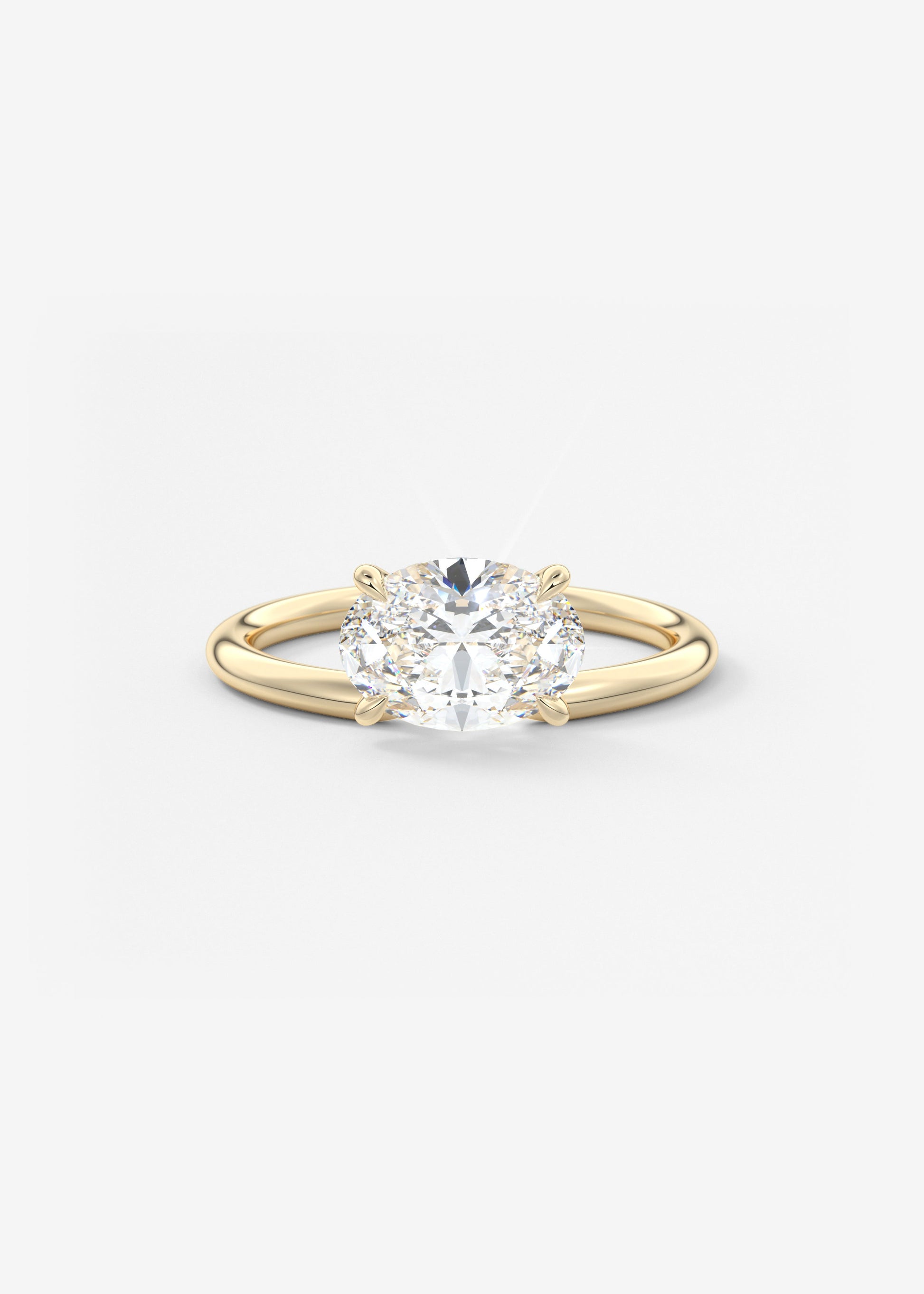 Oval Solitaire Lab Grown Diamond Engagement Ring