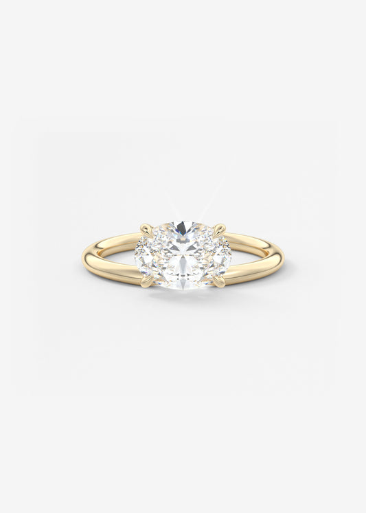 Oval Solitaire Lab Grown Diamond Engagement Ring