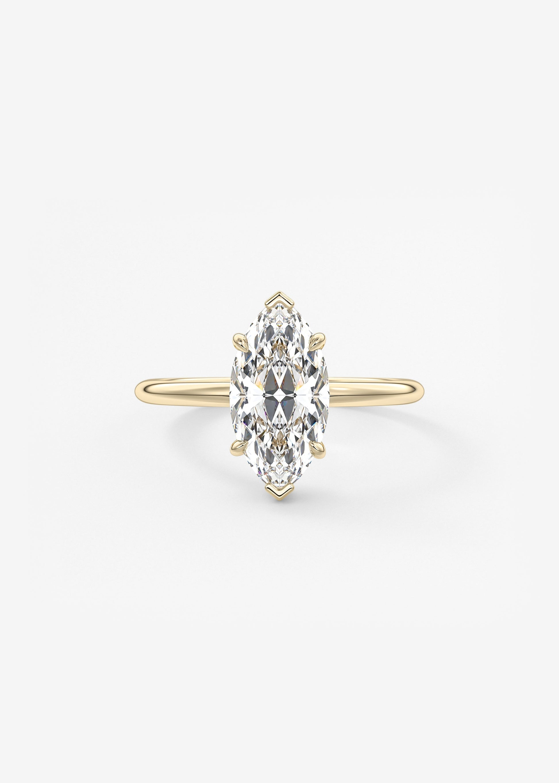 Marquise Hidden Halo Lab Grown Diamond Engagement Ring
