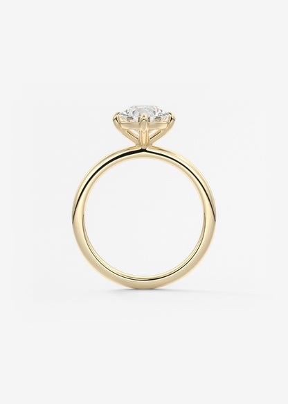 Pear Solitaire Lab Grown Diamond Engagement Ring
