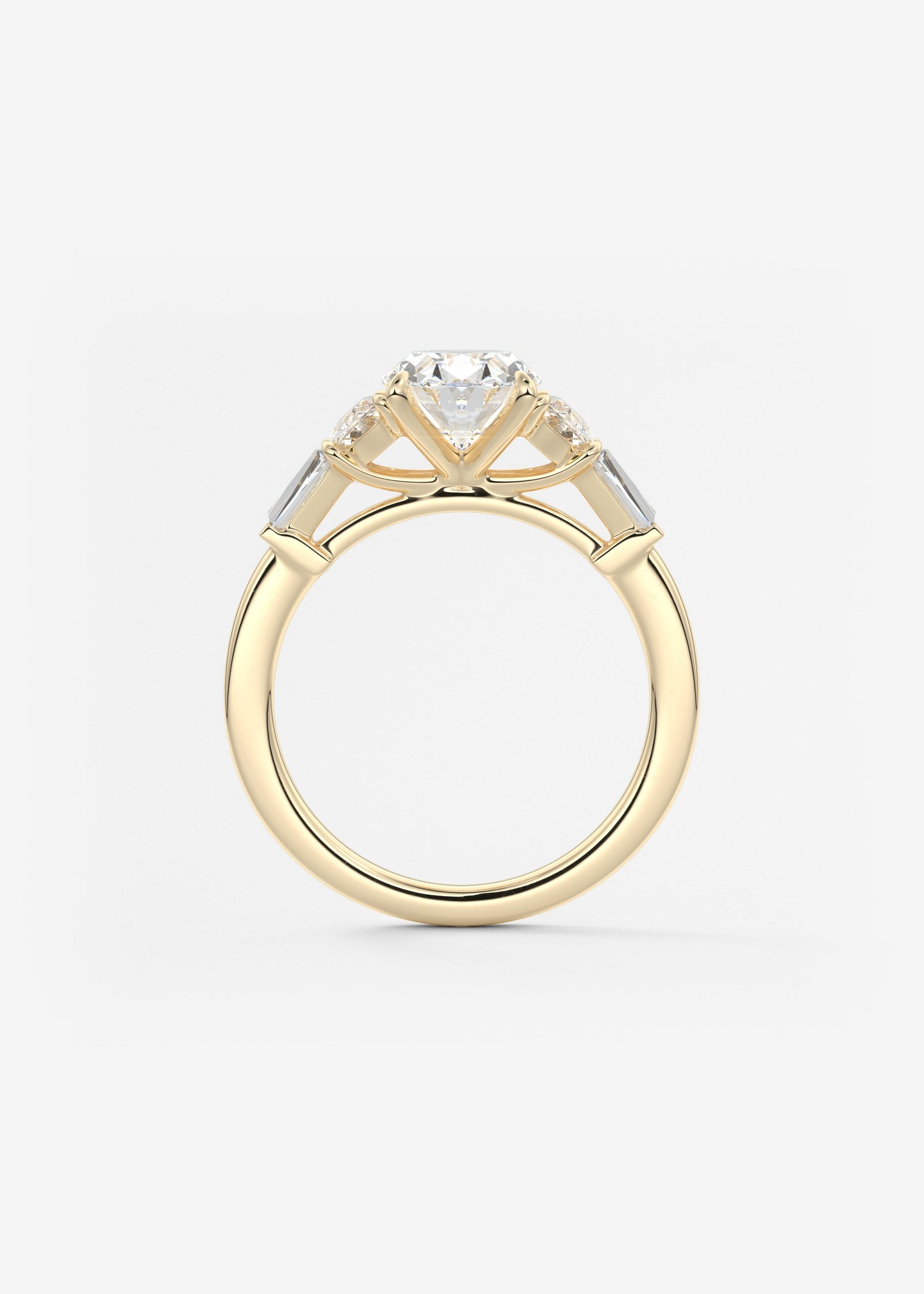 Oval Cluster Lab Grown Diamond Engagement Ring