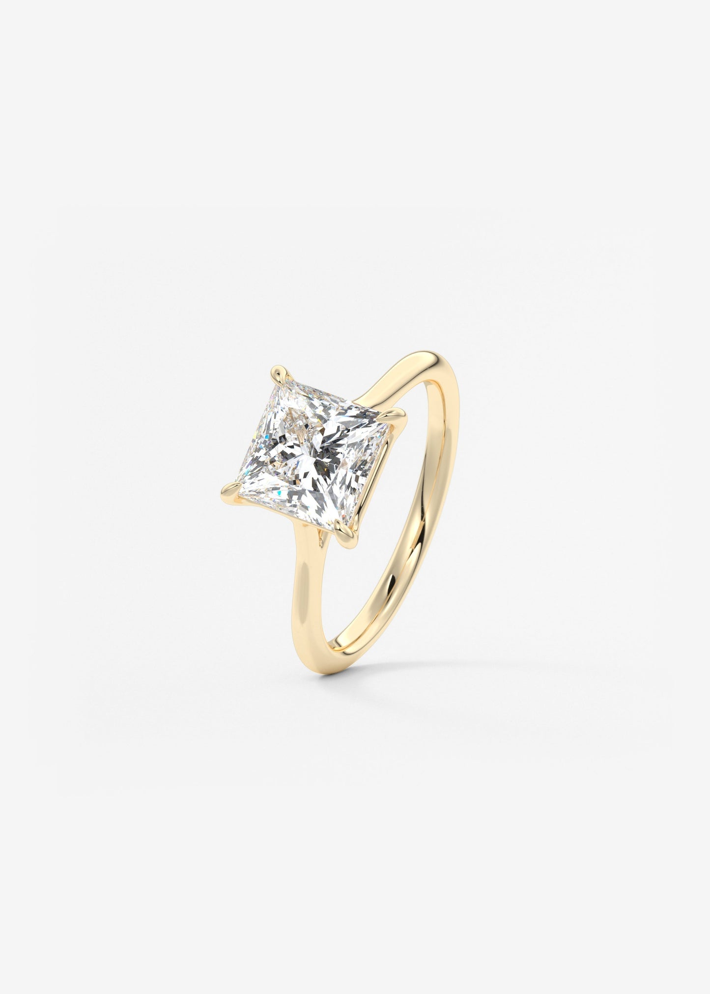 Princess Cathedral Lab Grown Diamond Engagement Ring