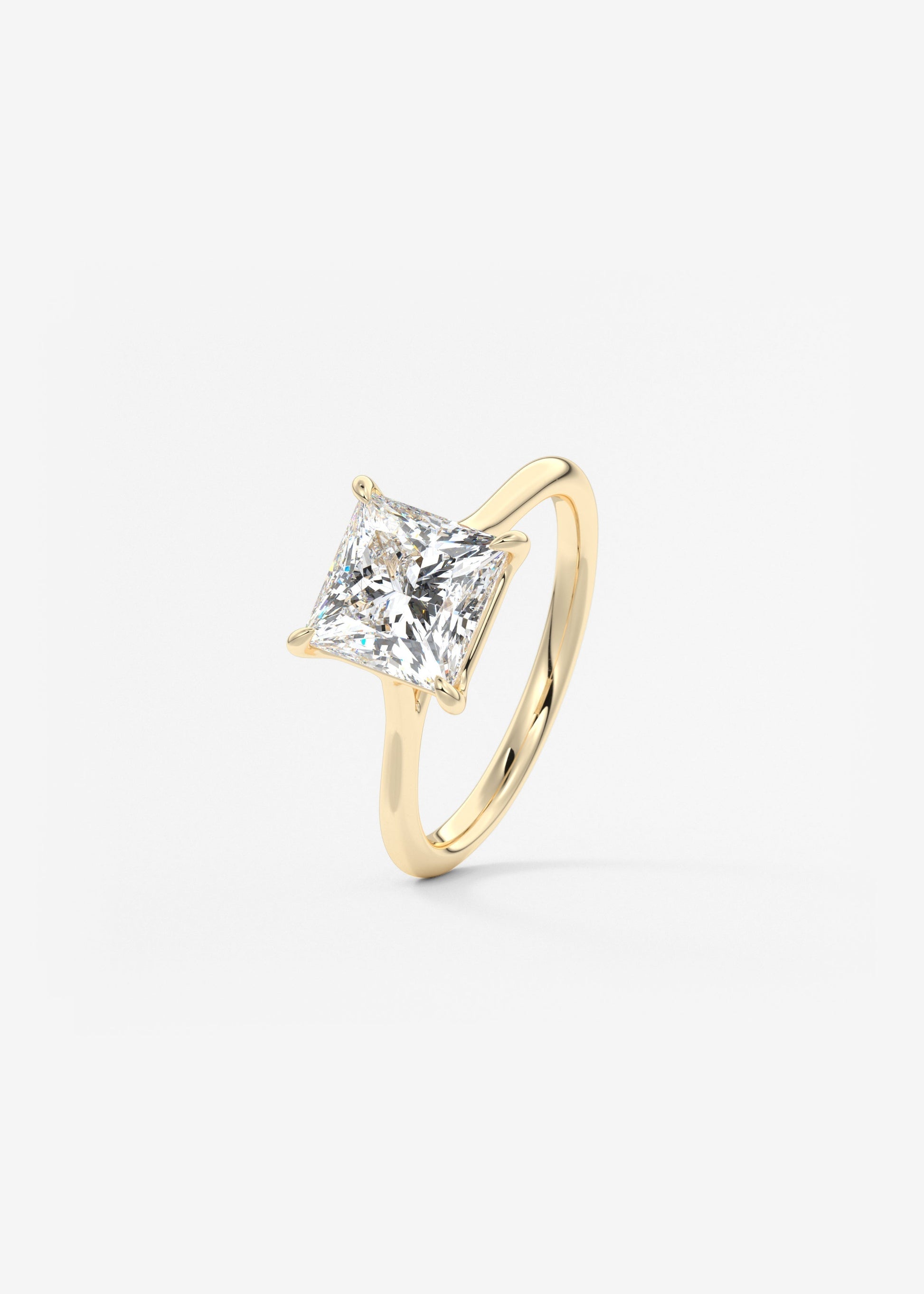 Princess Cathedral Lab Grown Diamond Engagement Ring