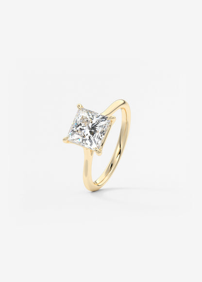 Princess Cathedral Lab Grown Diamond Engagement Ring