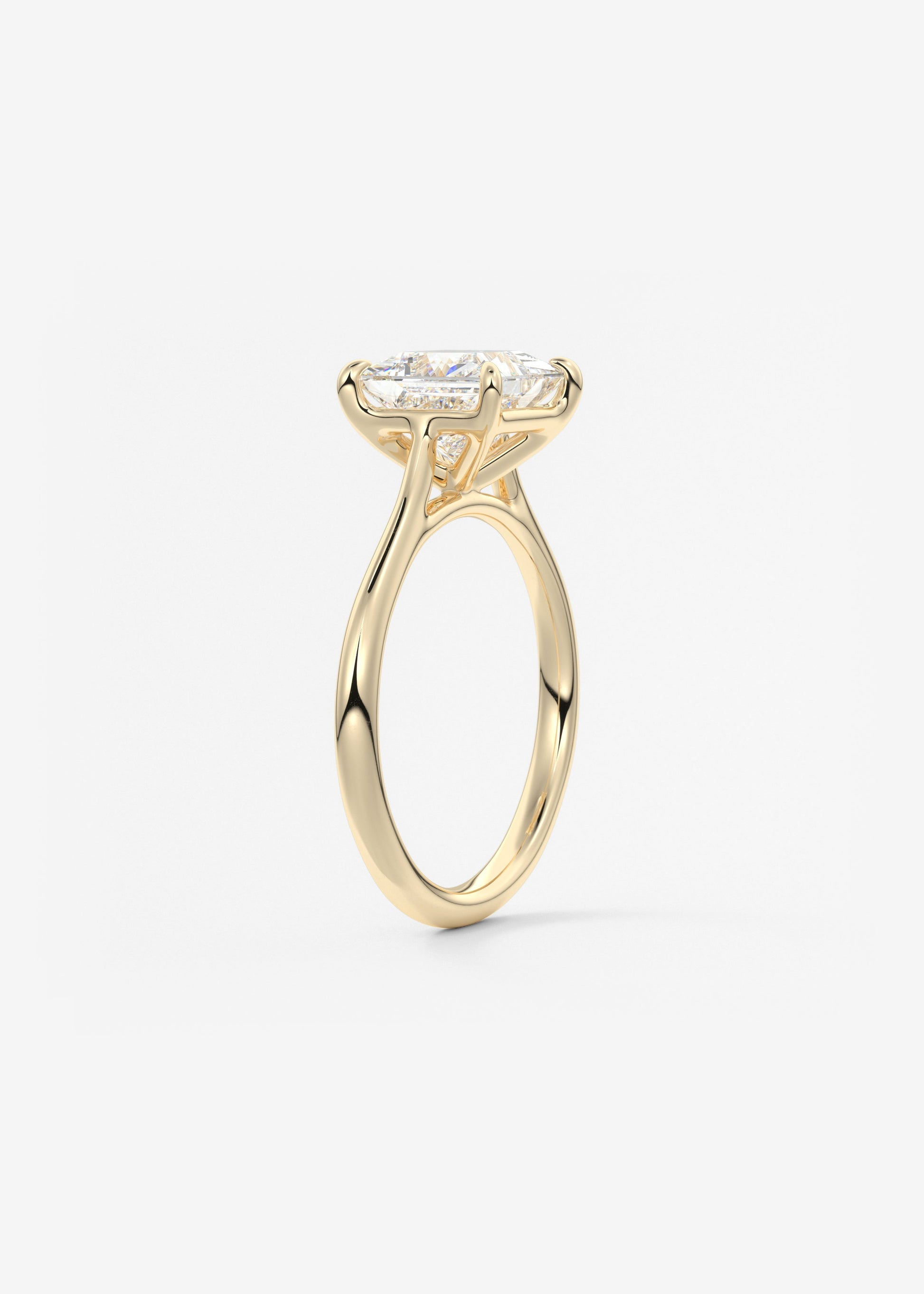 Princess Cathedral Lab Grown Diamond Engagement Ring