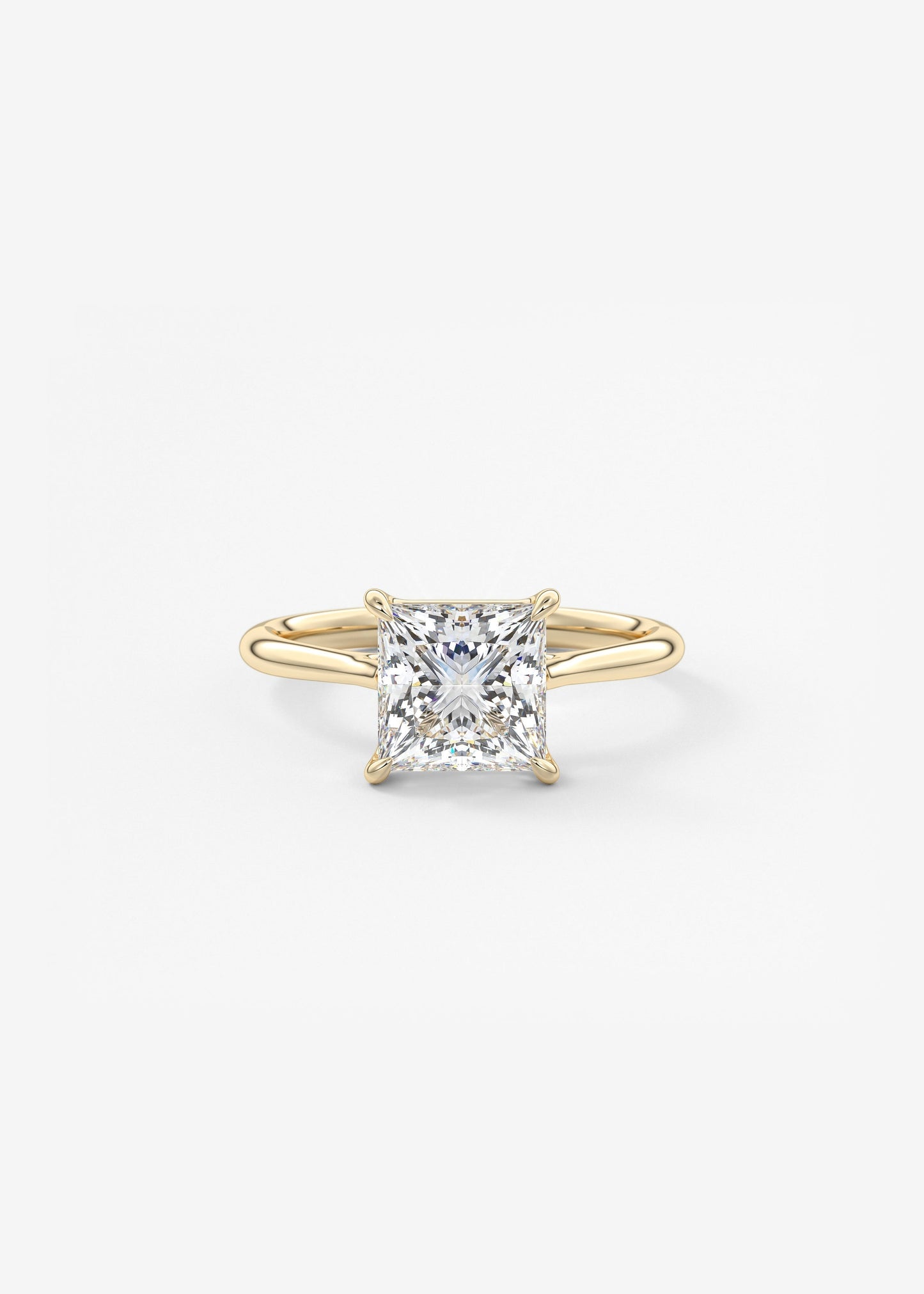 Princess Cathedral Lab Grown Diamond Engagement Ring
