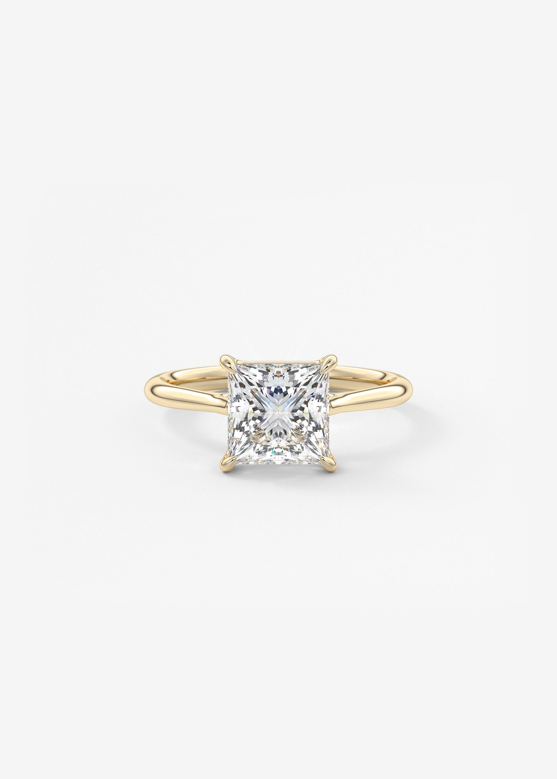 Princess Cathedral Lab Grown Diamond Engagement Ring