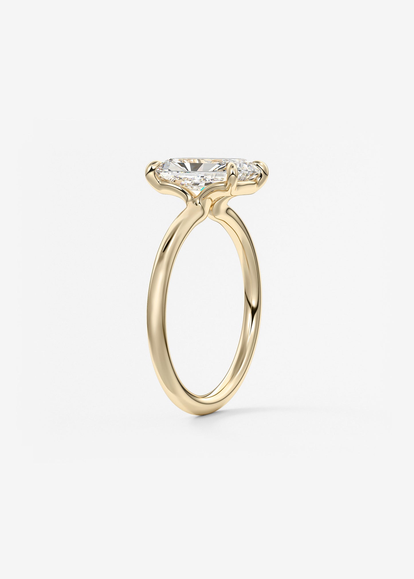 Radiant Hidden Halo Lab Grown Diamond Engagement Ring