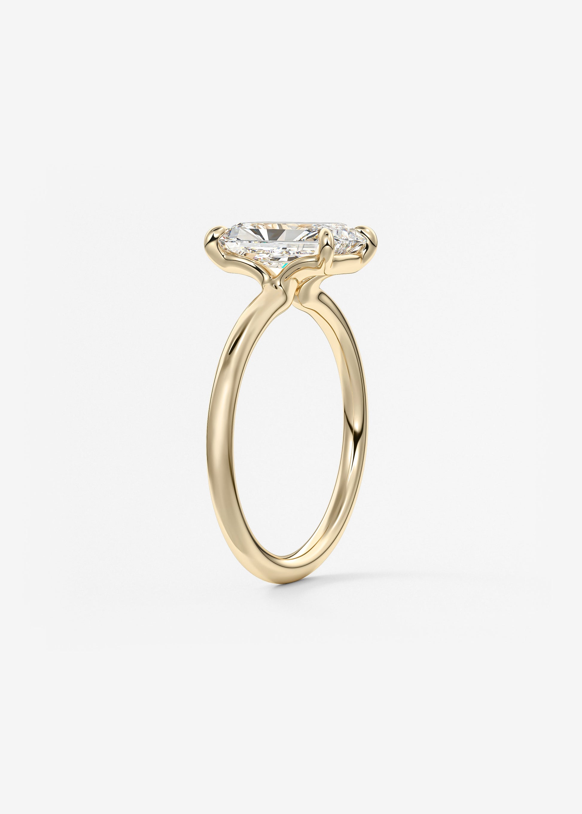 Radiant Hidden Halo Lab Grown Diamond Engagement Ring