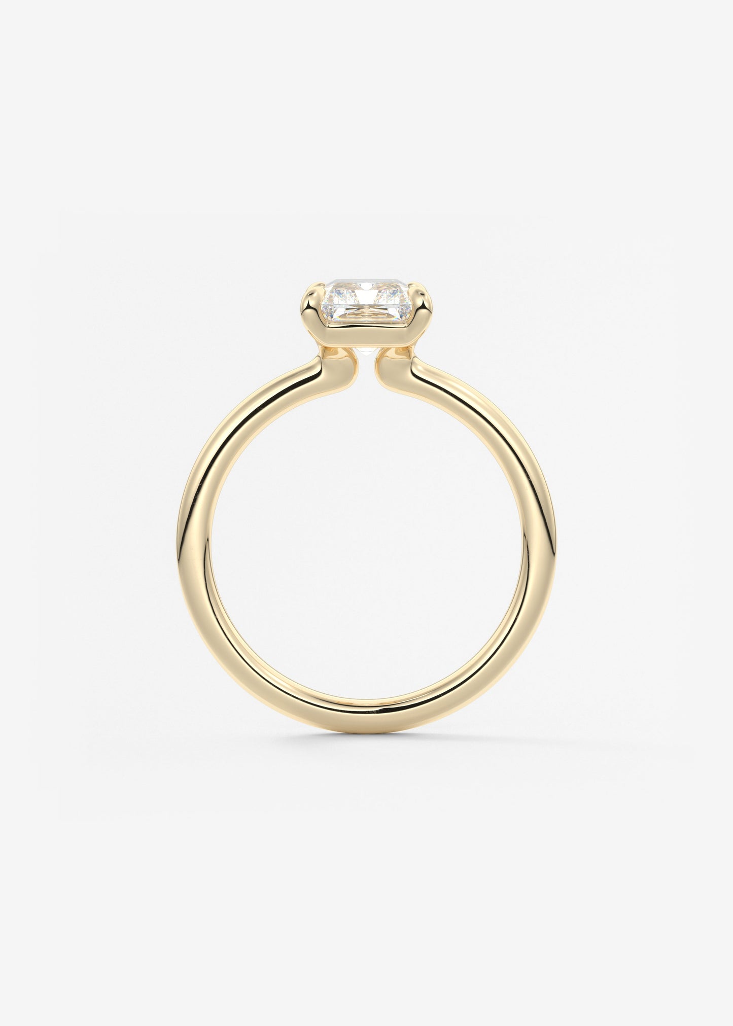Radiant Hidden Halo Lab Grown Diamond Engagement Ring