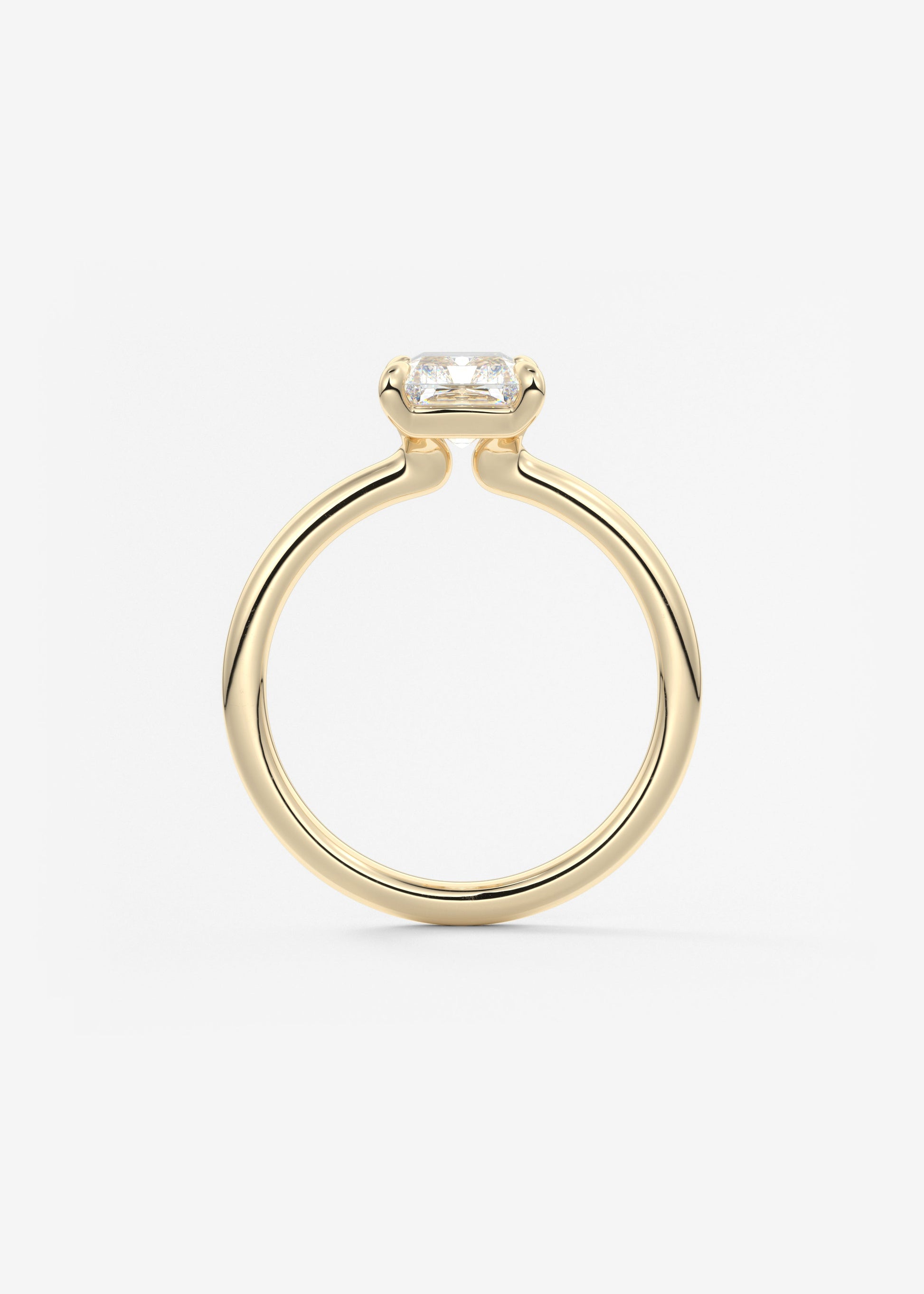 Radiant Hidden Halo Lab Grown Diamond Engagement Ring
